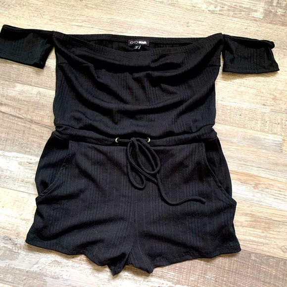 Black Summer Romper - Picture 1 of 3